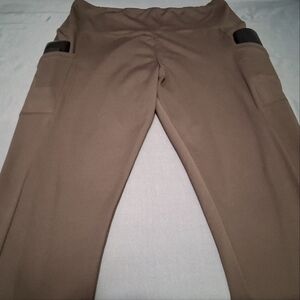 Leggings - Women's Brown 2-Pocket